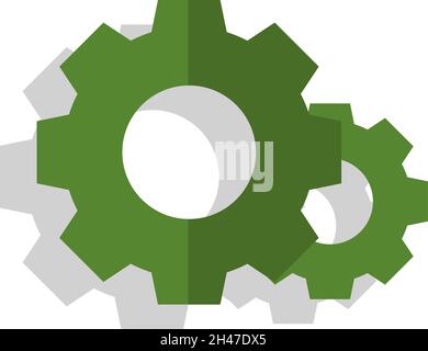 Business gear, illustration, vector, on a white background. Stock Vector