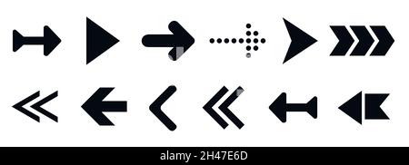 Swipe up, set of buttons for social. Black arrows, buttons and web icons for advertising and marketing Stock Vector