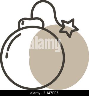 Criminal bomb, illustration, vector, on a white background. Stock Vector