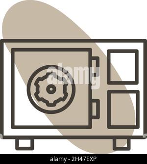 Criminal vault, illustration, vector, on a white background. Stock Vector