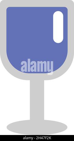 Blue juice, illustration, vector, on a white background. Stock Vector