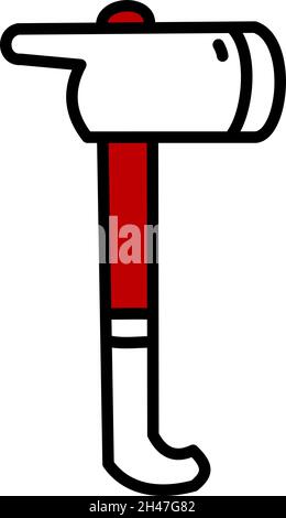 Fire axe, illustration, vector, on a white background. Stock Vector