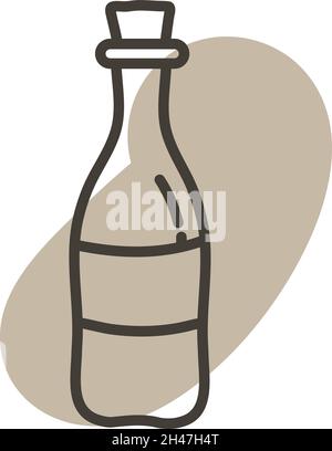 Criminal fire bottle, illustration, vector, on a white background. Stock Vector