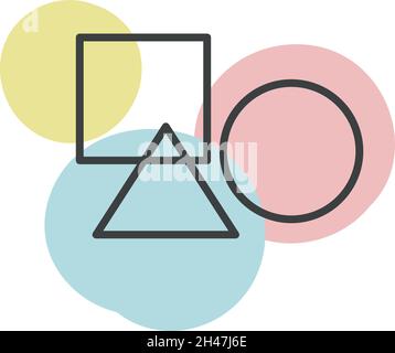 Designed shapes, illustration, vector, on a white background. Stock Vector