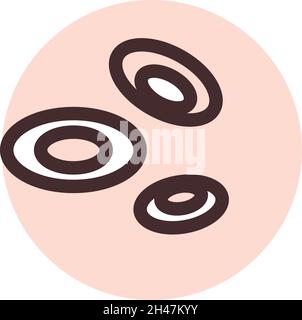 Blood cells, illustration, vector, on a white background. Stock Vector