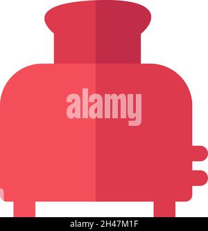 Pink toaster, illustration, vector, on a white background. Stock Vector