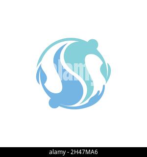 Mental health care logo vector design head leaf hand template icon for medical and teraphy psychotherapy sign symbol