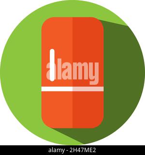Electronic refridgerator, illustration, vector, on a white background. Stock Vector