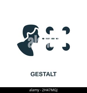 Gestalt icon. Monochrome sign from psychotherapy collection. Creative Gestalt icon illustration for web design, infographics and more Stock Vector