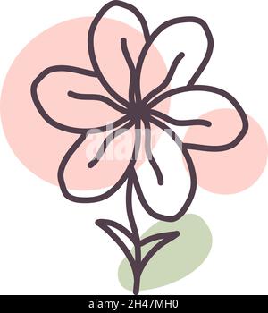 Simple flower on white background illustration Stock Vector Image & Art ...