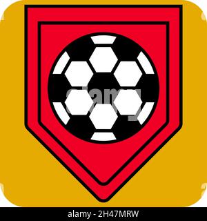 Football flag, illustration, vector, on a white background. Stock Vector