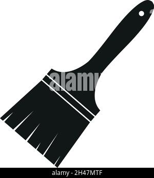Paint brush icon vector. Surface coating construction maintenance tool. Stock Vector