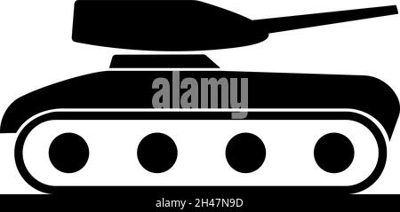 Military tank sign vector. Signs and symbols. Stock Vector