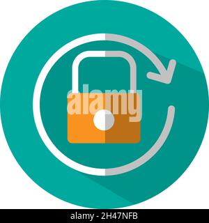 Orientation lock, illustration, vector, on a white background. Stock Vector