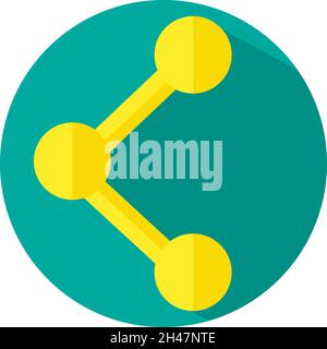 Mobile share, illustration, vector, on a white background. Stock Vector