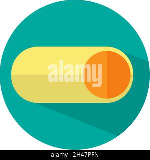 On and Off button, illustration, vector, on a white background. Stock Vector