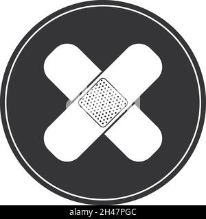 Medical plaster or bandage vector icon sign. Safety signs and symbols. Stock Vector