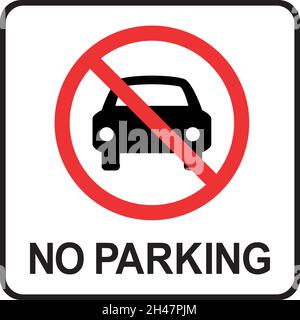 No parking sign vector graphics design. Traffic signs and symbols. Stock Vector