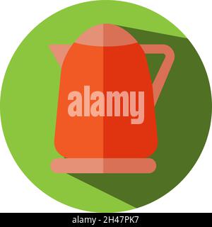Electric kettle, illustration, vector, on a white background. Stock Vector