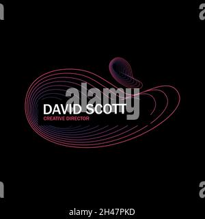 Dark lower third banner. Pink Neon lines. Vector illustration Stock Vector