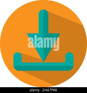 Mobile download, illustration, vector, on a white background. Stock Vector