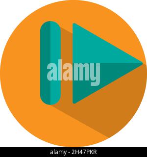 Rewind forward, illustration, vector, on a white background. Stock Vector