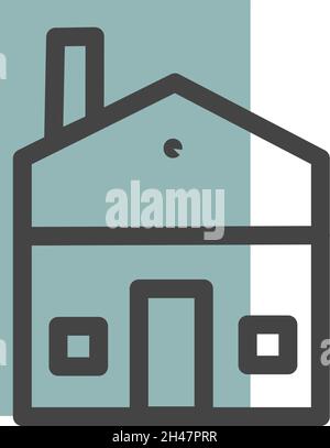Craftsman home, illustration, vector, on a white background. Stock Vector