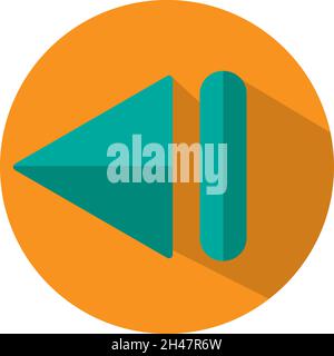 Video reverse, illustration, vector, on a white background. Stock Vector