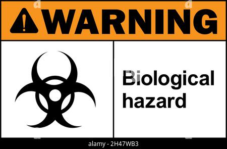 biological hazard Warning sign. Hazard symbols. . Template for your ...