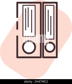 Office files, illustration, vector, on a white background. Stock Vector