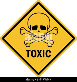 Warning Toxic Chemicals Symbol Sign On White Background Stock Vector ...