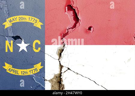 flag of North Carolina painted on brick wall Stock Photo - Alamy