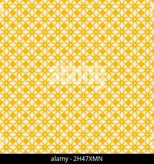 Simple geometric artistic pattern. Ecru white with yellow background - Fabric texture design and Wallpaper. Stock Vector