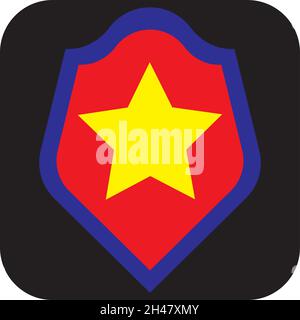 Police badge, illustration, vector, on a white background. Stock Vector