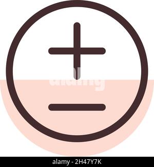 Photo editor brightness, illustration, vector, on a white background. Stock Vector