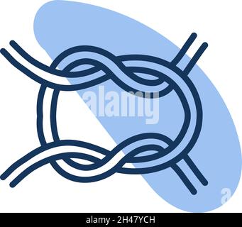 Sailors knot, illustration, vector, on a white background. Stock Vector
