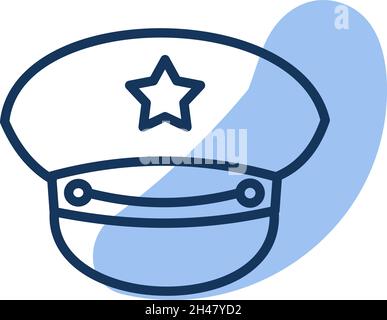 Sailors hat, illustration, vector, on a white background. Stock Vector