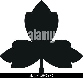 Victorian flower vector icon sign. Vintage signs and symbols. Stock Vector