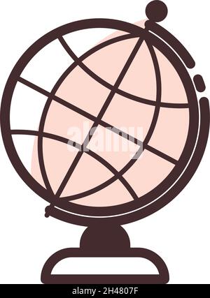 Office globus, illustration, vector, on a white background. Stock Vector