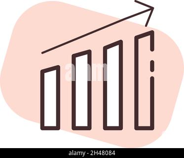 Office statistics, illustration, vector, on a white background. Stock Vector