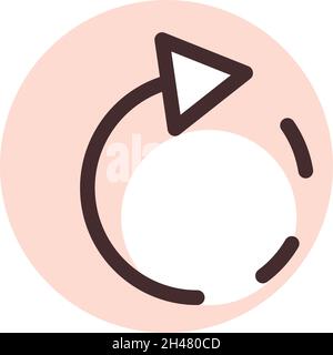 Photo rotate, illustration, vector, on a white background. Stock Vector