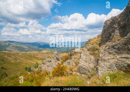 Landscape. La Hiruela mountain pass, Madrid province, Spain. Stock Photo