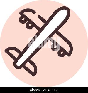 Shipping by air, illustration, vector, on a white background. Stock Vector