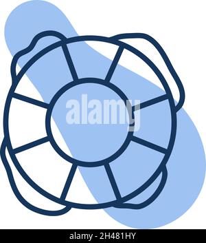 Safe belt, illustration, vector, on a white background. Stock Vector