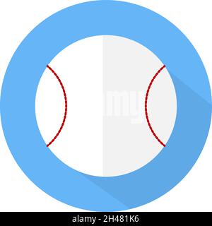 Baseball ball, illustration, vector, on a white background. Stock Vector