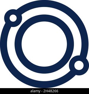 Solar system, illustration, vector, on a white background. Stock Vector