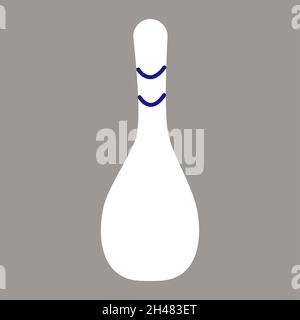 Bowling pins, illustration, vector, on a white background. Stock Vector