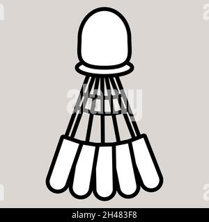 Badminton ball, illustration, vector, on a white background. Stock Vector