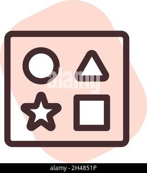 Developmental toy, illustration, vector, on a white background. Stock Vector