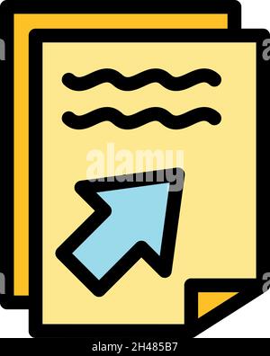 Directory document icon. Outline directory document vector icon color flat isolated Stock Vector